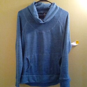 Kuhl Heather Blue Cowl Neck Sweater Relaxed Fit